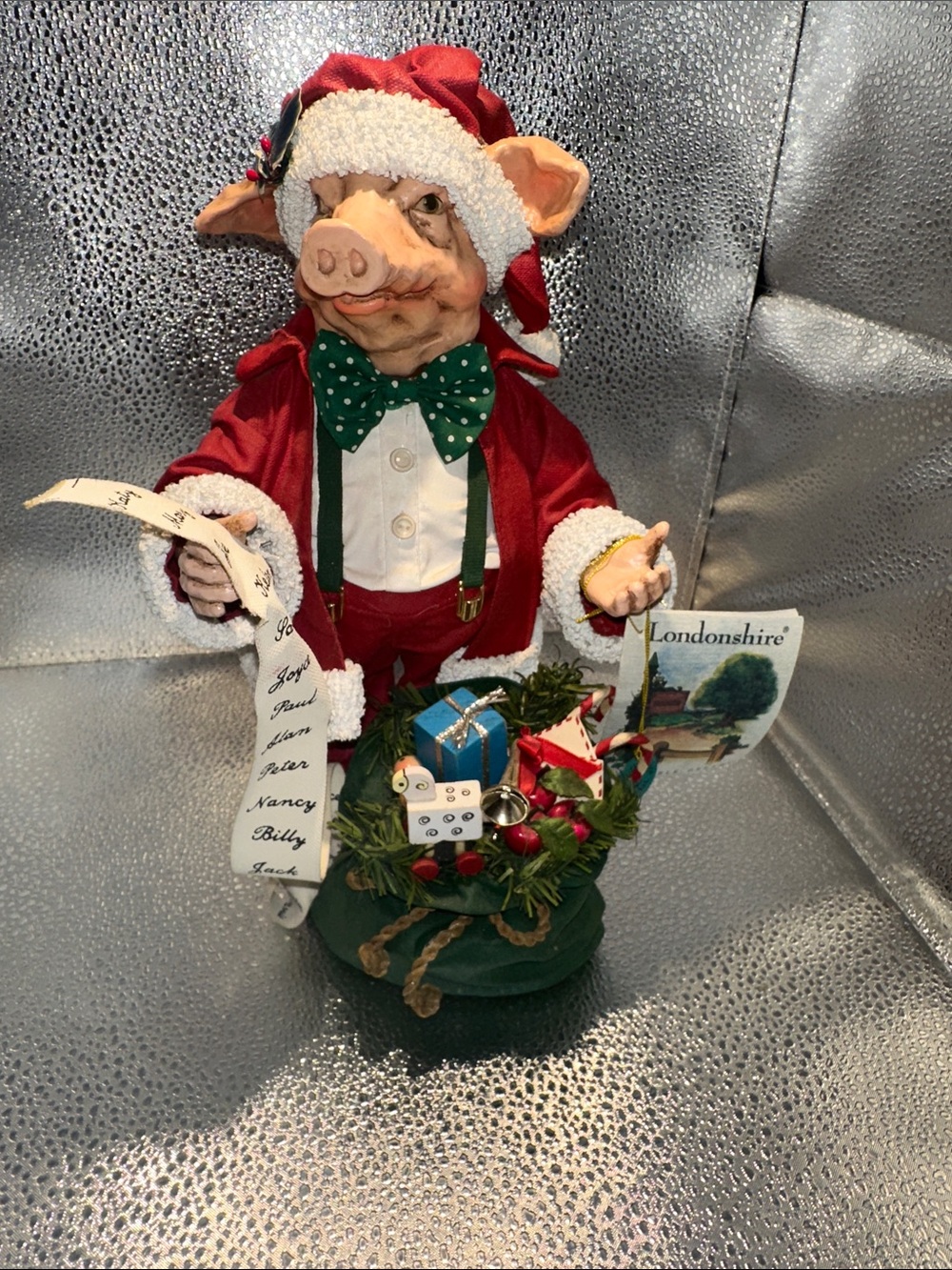 1991 Londonshire Clothique Possible Dreams Pig Santa, Vintage Clothique,